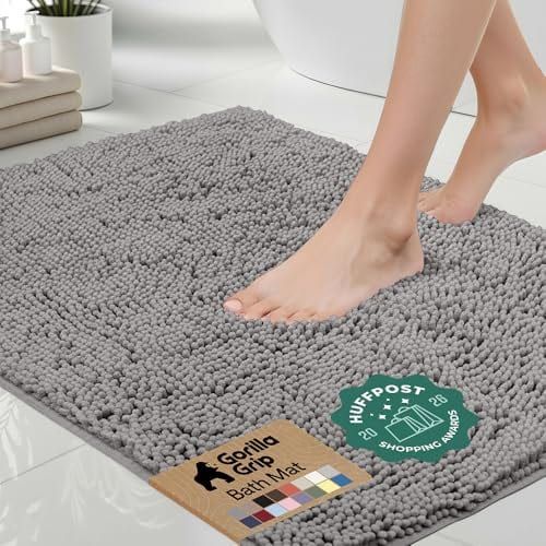 Gorilla Grip Soft Chenille Bath Rug Mat