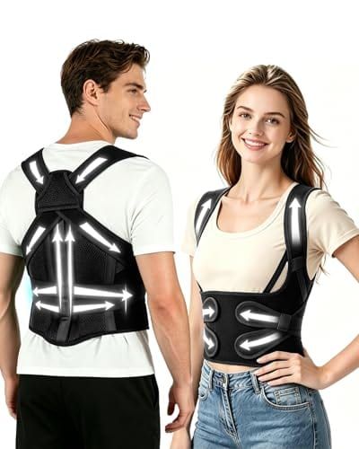 Posture Corrector for Women & Men, Upgraded Dynamic Traction Correction System - Helps Reduce Upper & Lower Back Pain, Suitable for Scoliosis, Hunchback & Thoracic Spine Issues, Relieves Muscle Tension & Fatigue Caused by Poor Posture, Keeping You More Active & Confident in Daily Life (Medium)